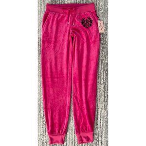 Juicy Couture Pink Velour Jogger Lounge Track Pants Womens Size XS
